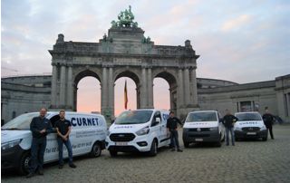 flotte camionnettes Curnet à Bruxelles