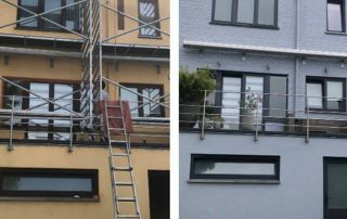 peinture façade avant/après