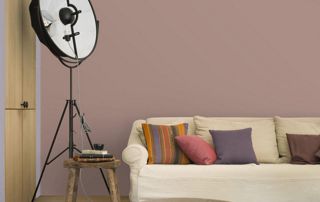 peinture murale rose foncé