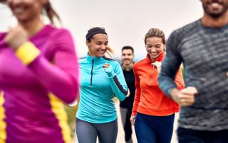 coureurs qui sourient