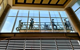 lavage de vitres en hauteur