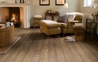 parquet dans salon chaleureux